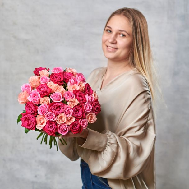 Букет из 45 кенийских роз