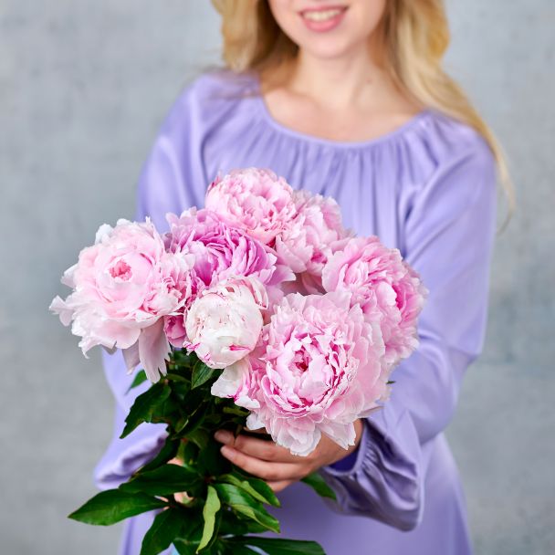 Букет из 7 пионов