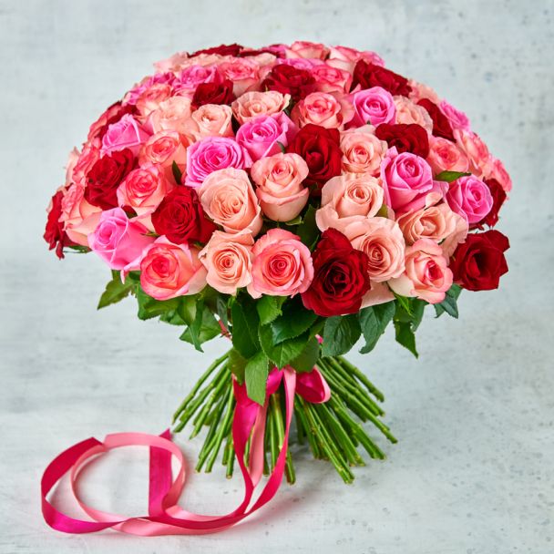 Букет из 101 кенийской розы (50 см.)