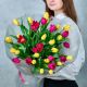 Букет из 35 тюльпанов в упаковке